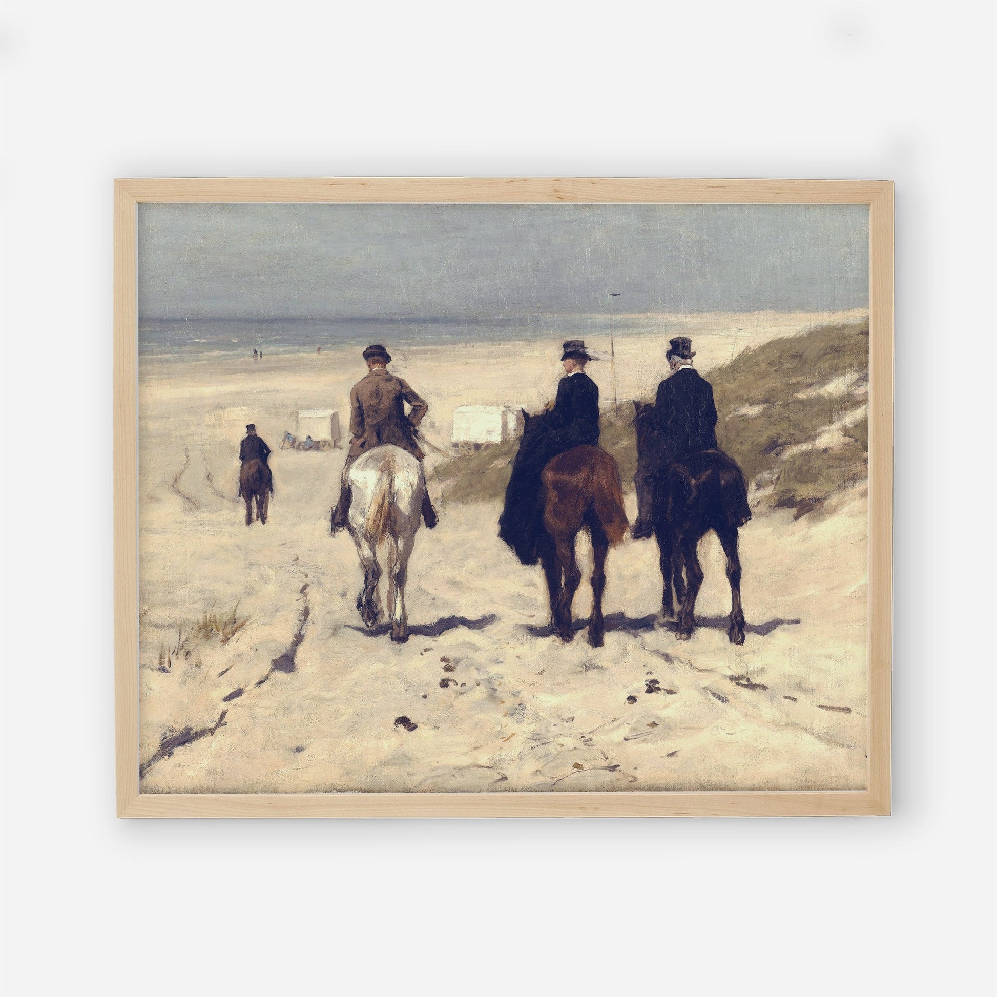 Vintage Horses on Beach Wall Print - Printed and shipped to you on premium paper