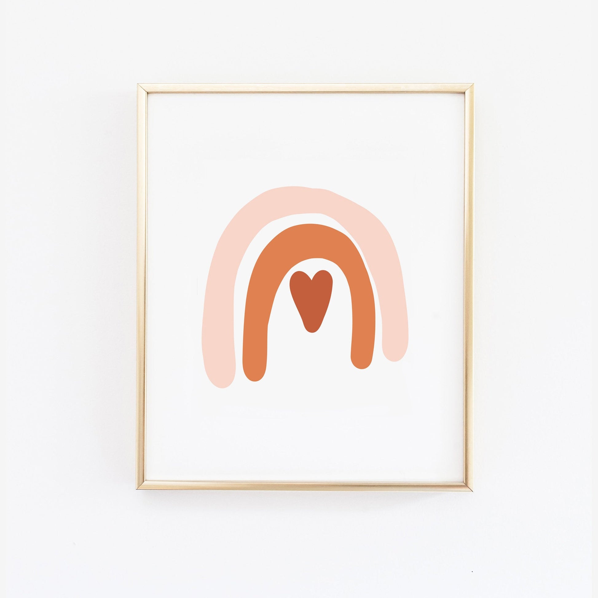 Orange Pink Rainbow Nursery Wall Print – Wall and Wonder