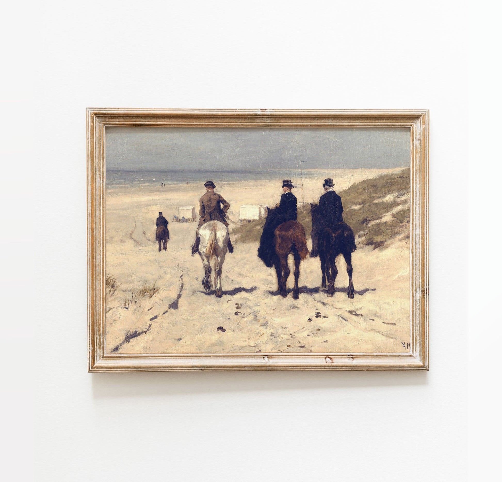 Vintage Horses on Beach Wall Print - Printed and shipped to you on premium paper