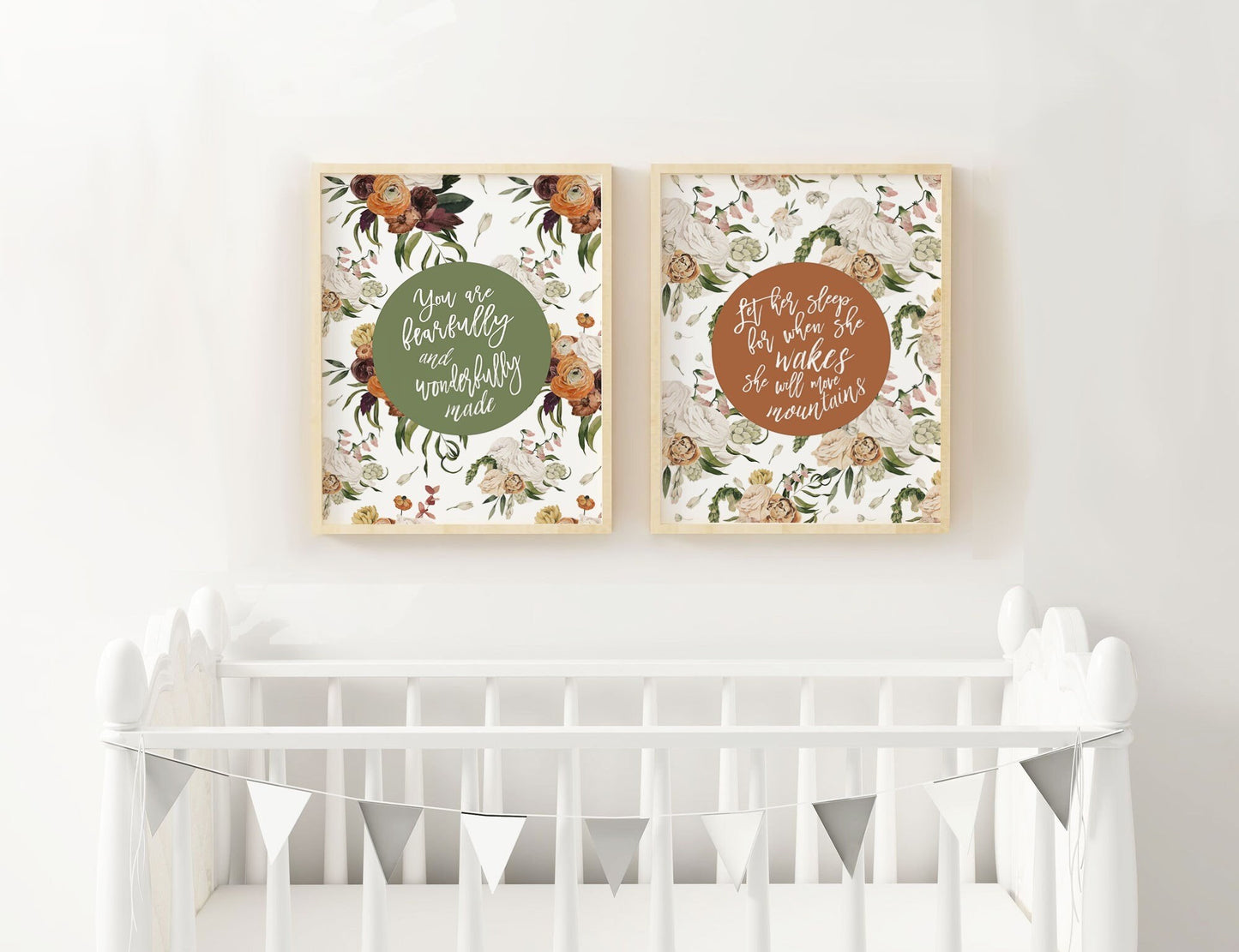 Neutral Floral Pattern Wall Art 