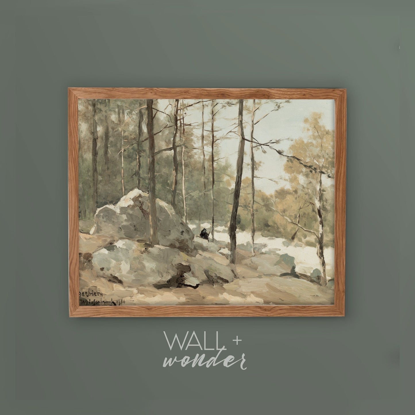 Neutral Woods Vintage Landscape Wonder – Art Print Wall and Poster Wall