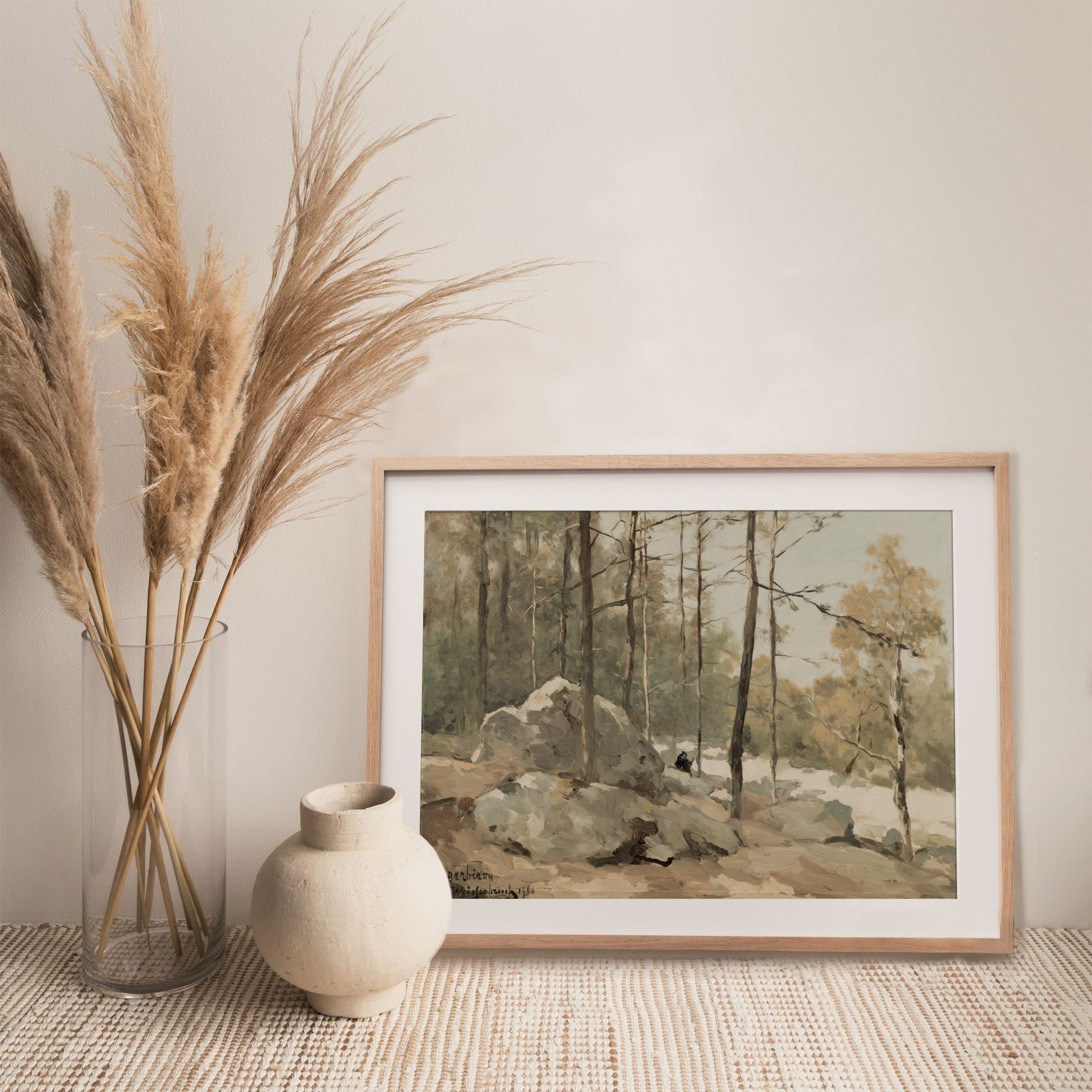 Neutral Woods Vintage Landscape Wall Art Print Poster – Wall and Wonder