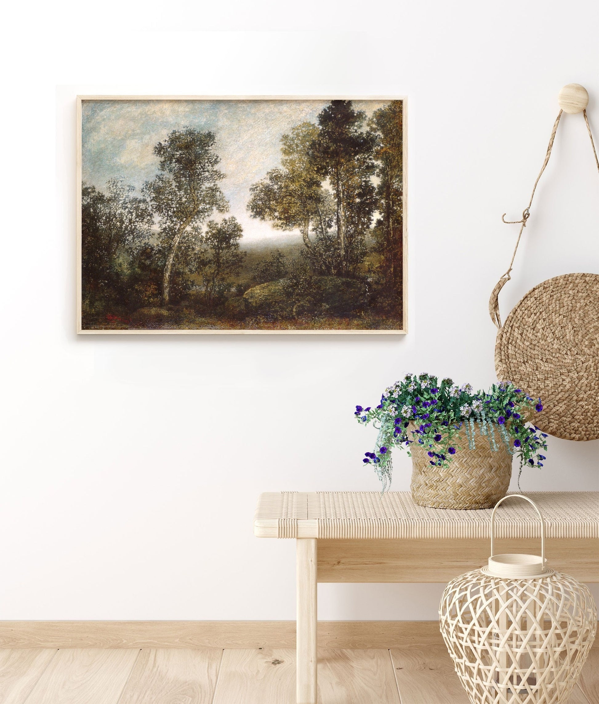 Vintage Landscape Wall Art by American Painter 