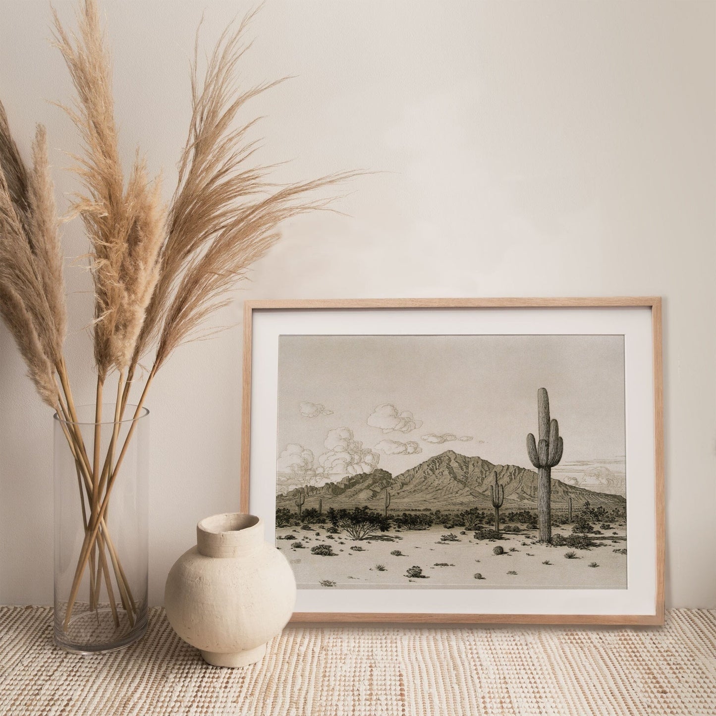 Cactus Southwest Desert Vintage Wall Art 