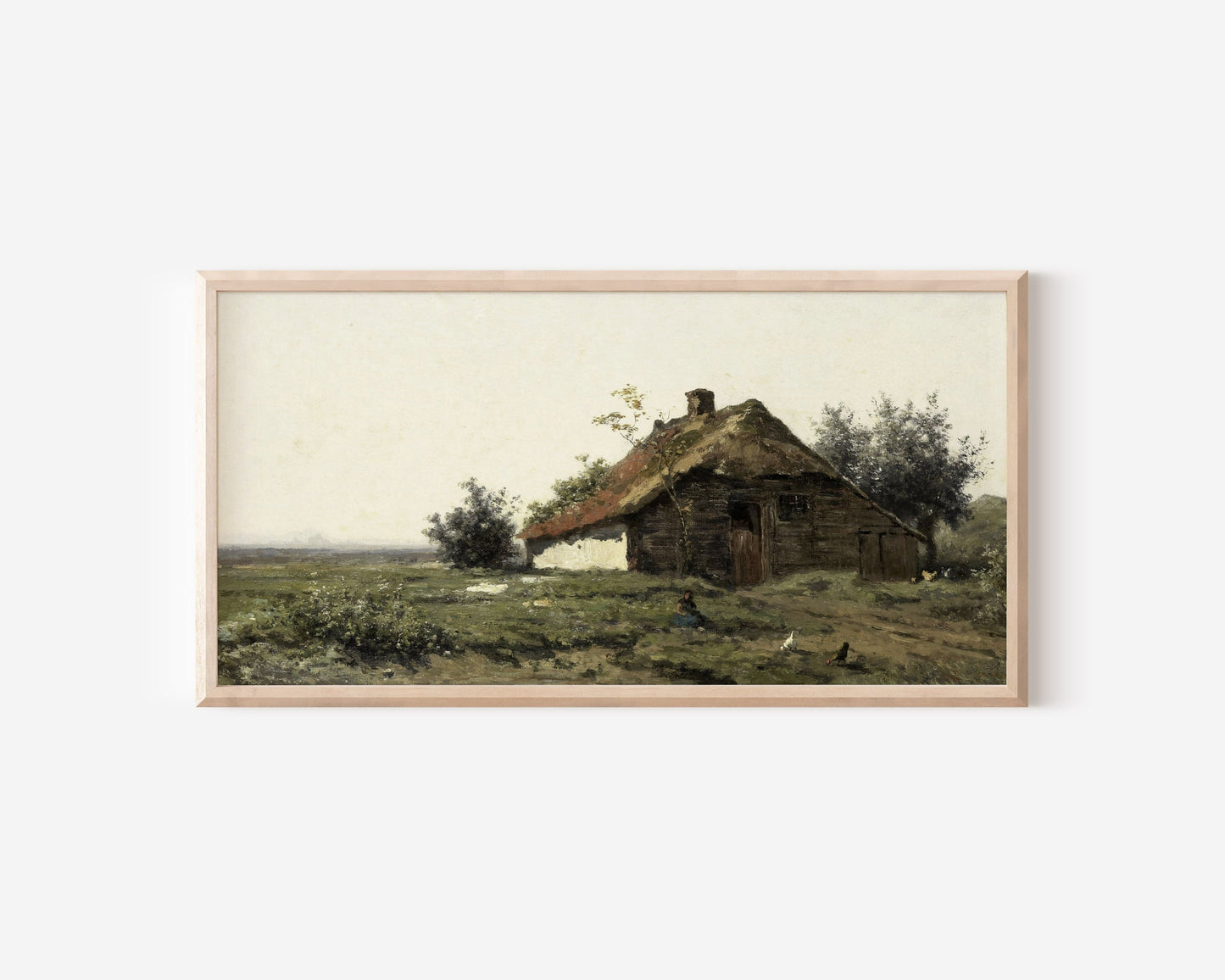 Vintage Long Horizontal Farmhouse Wall Art Print 