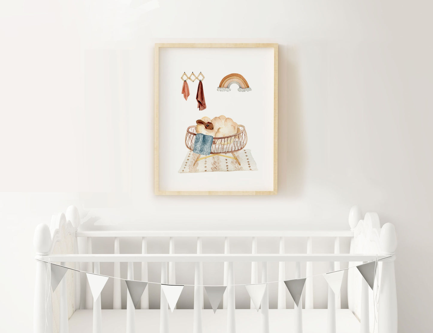 Sheep Animal Boho Nursery Wall Art