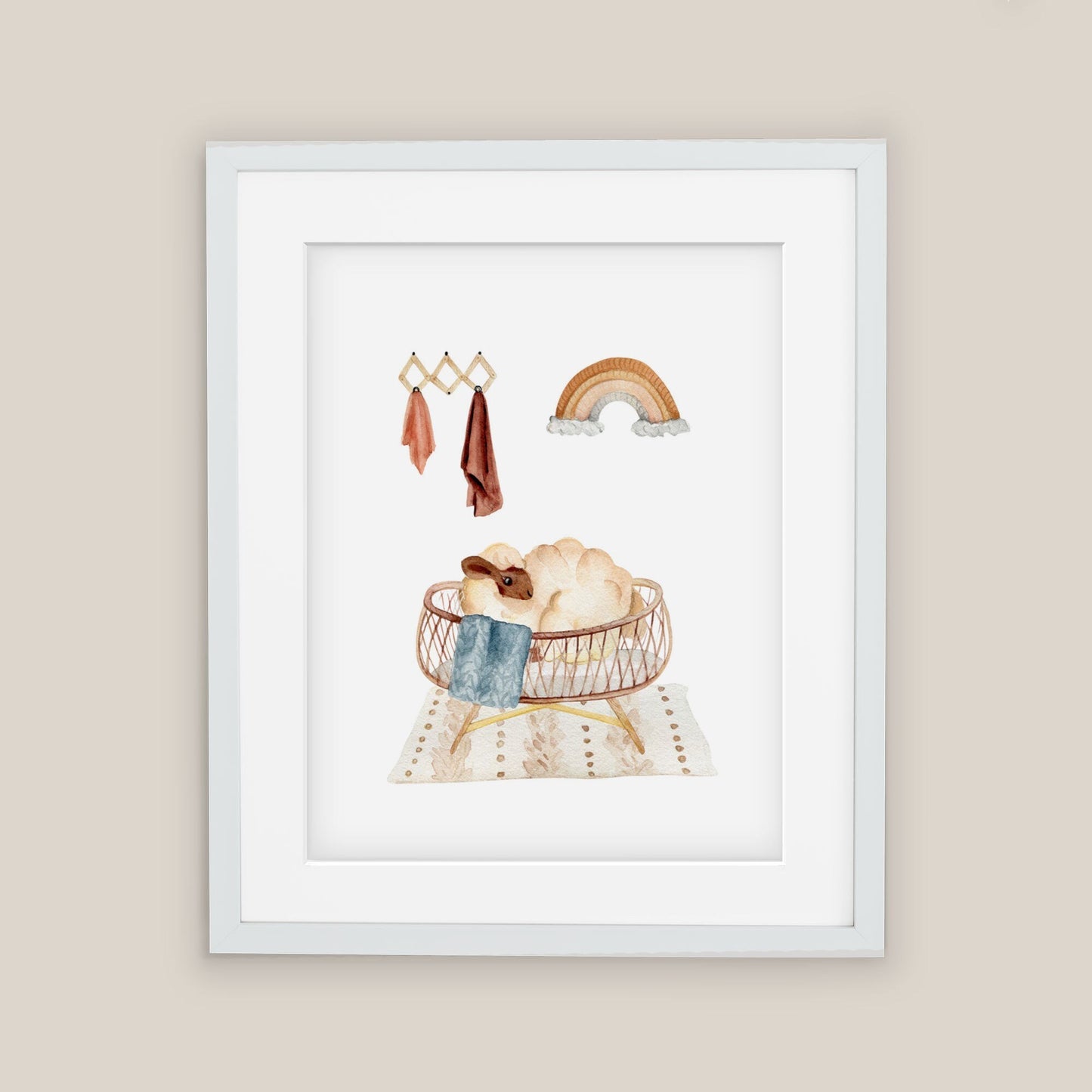 Sheep Animal Boho Nursery Wall Art