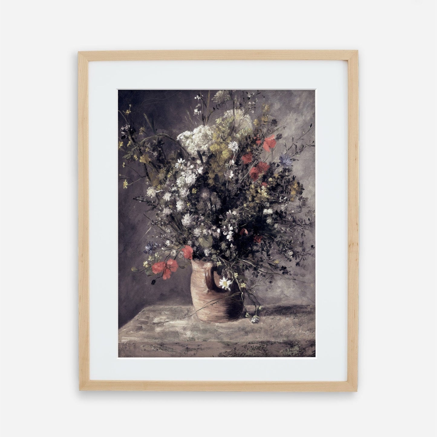 Vintage Renoir Flowers Art Poster 