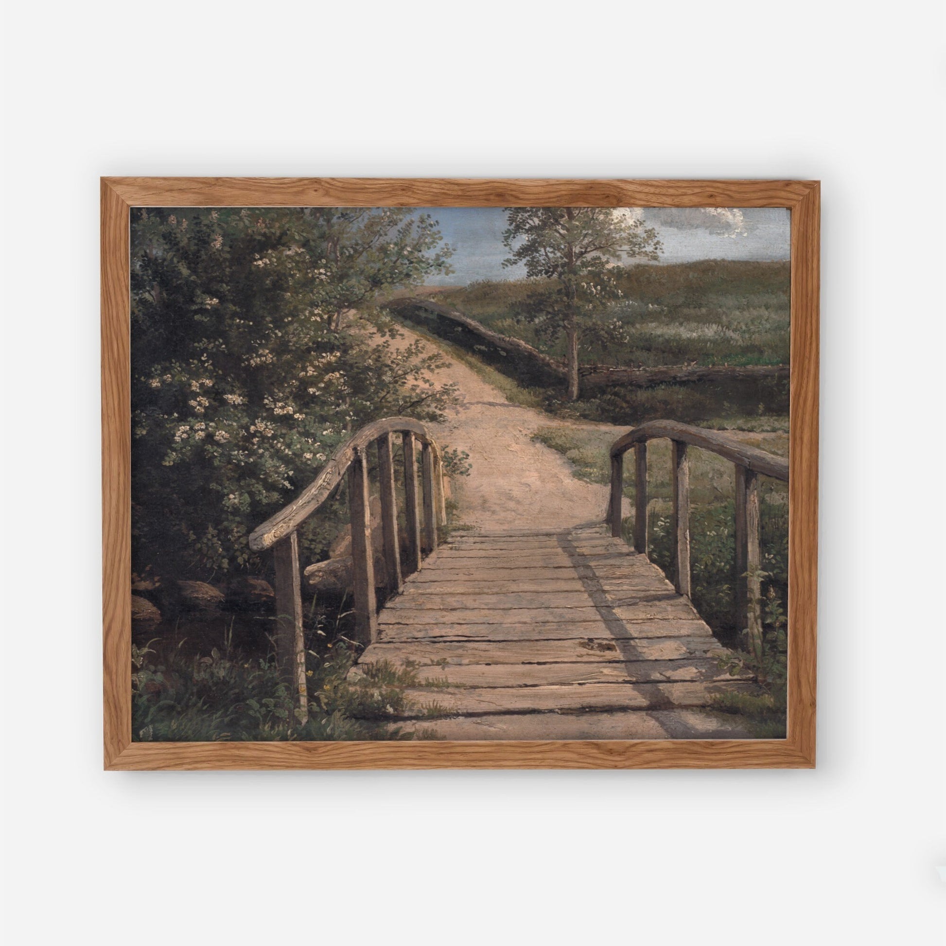 Printed Vintage Bridge Path Wall Art