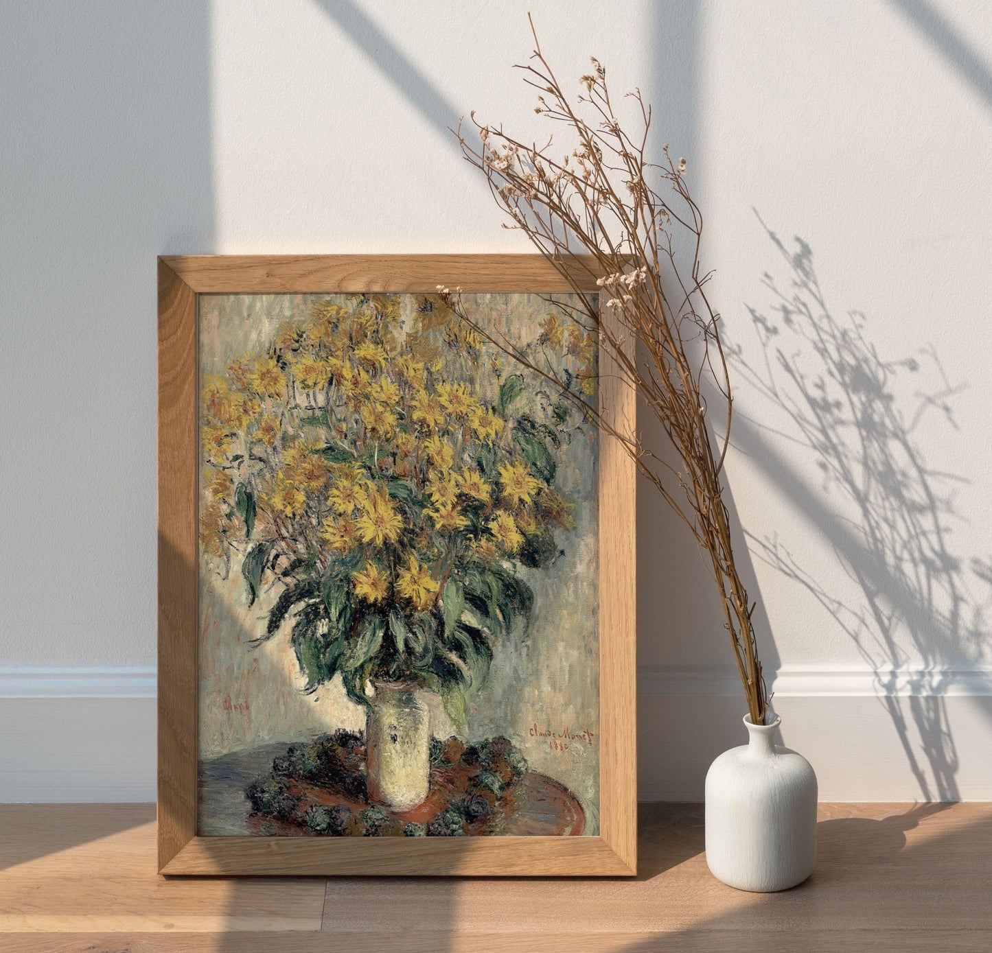 Claude Monet Vintage Floral Vase Wall Print 