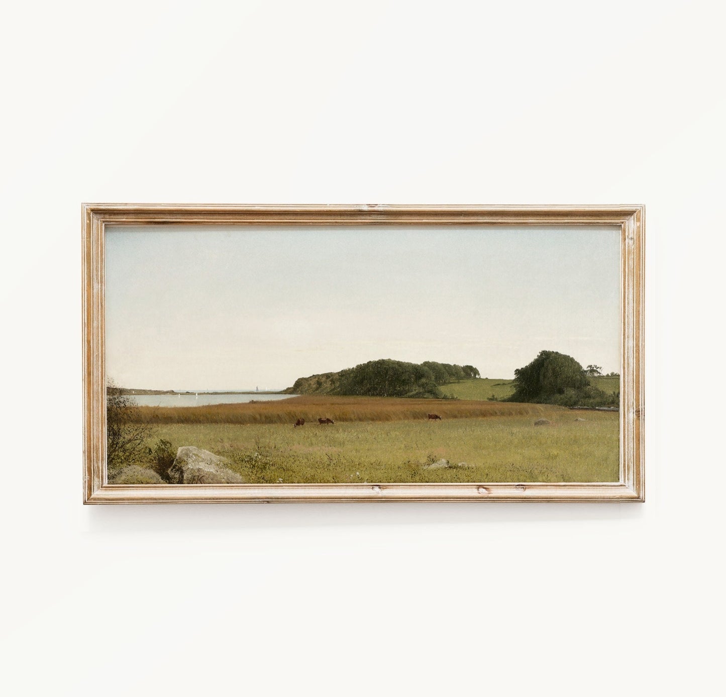Printed Horizontal Vintage Landscape Wall Art Print