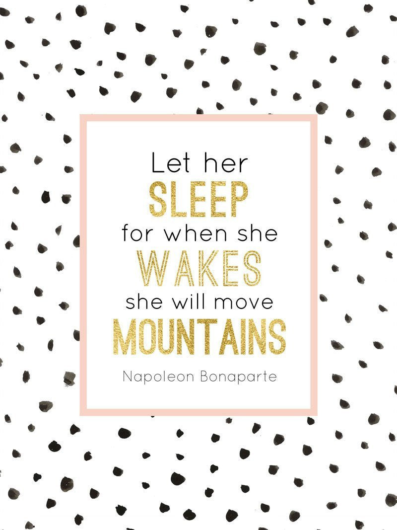 Wall and Wonder Wall Prints Custom Mountain Wall Prints - Let her Sleep/Move Mountains